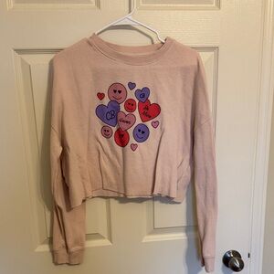 Cyclebar Valentine’s Day cropped sweatshirt